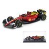 JODIYAAH Bburago 1/43 2022 F1-75 75th Anniversary Giallo Modena #16 Charles Leclerc F1-75#55 Carlos Sainz Alloy Luxury Vehicle Diecast Cars Model Toy Collection Gift (F1-75#55 Hardcover)