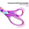 JYTUUL 3PCS Purple Craft Scissors, Sharp Tailor Scissors, Titanium Blades Shears Rubber Soft Grip Handle, Multi-Purpose Fabric Scissors for Adults, Office, Sewing, School and Home Using
