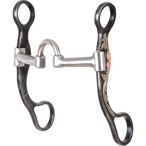 Classic Equine Floral Scroll Tool Box Straight Shank Bit with Short Correction, 6-inch