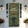 Camo Happy Birthday Backdrop Banner Army Military Camouflage Theme Door Decor for Veterans Soliders Men Boys Birthday Party Favors Decorations Supplies 35.4x72.8in-BECKTEN