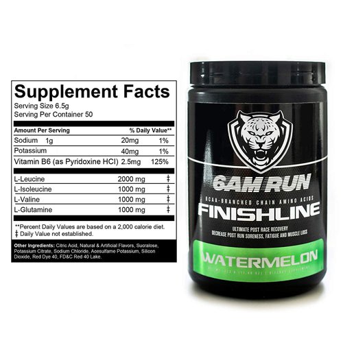 6AM Run Finishline - Amino Energy Powder - Post Run Recovery Drink - Branch Chain Amino Acids Powder - Heal and Recovery Powder - Keto Post Workout Powder - Watermelon BCAA Powder - 50 Scoops