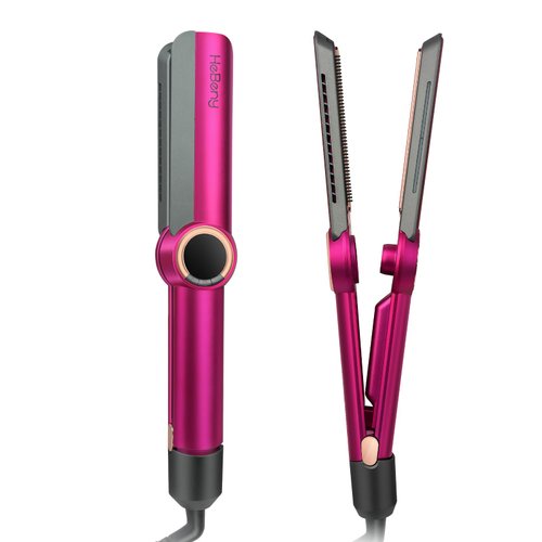 HeBeny Hair Straightener Iron, 2 in 1 Negative Ions Flat Iron Hair Straightener, Professional Ceramic Straightener, for Less Frizz Lock in Moisture & Shine, Dual Voltage Flat Iron Hair Styling Tools