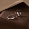 SLUYNZ 925 Sterling Silver Wire Threader Drop Earrings Hoop for Women Teen Girls 2.2CM Hoop Earrings Pull Through Earrings (A-Silver)