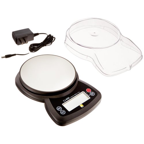 Jennings CJ-4000 Compact Digital Weigh Scale 4000g x 0.5g PCS JScale Black AC Adapter