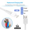Charging Cable Replacement for Flawless Legs Shaver, 2 Pack Power Cord Electric Trimmer Charger Cable Charger Cord for Finishing Touch Flawless Legs Hair Remover Electric Shaver for Women, White