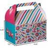 Hammont Paper Treat Boxes - (10 Pack) - Party Favors Treat Container Cookie Boxes Cute Designs Perfect for Parties and Celebrations 6.25" x 3.75" x 3.5" (Candy)