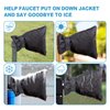 Vazioyar Outdoor Faucet Covers, Waterproof Pipe Insulation Hose Cover Socks, Winter Water Faucet Cover Socks Anti-Freezing Protection Insulated Hose Bib Cover，(2Pack black)