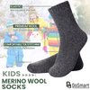 DoSmart Children's Winter Warm Wool Solid Color Socks Kids Boy Girls Thermal Crew Socks 6 Pairs(Solid Color,8-12 Years)