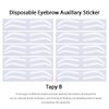 10pairs Type B Airbrush Eyebrow Stickers Eyebrow Auxiliary Sticker Disposable Microblading Eyebrow Stencil Shaping Sticker for Brow Shaping (White-Type B)