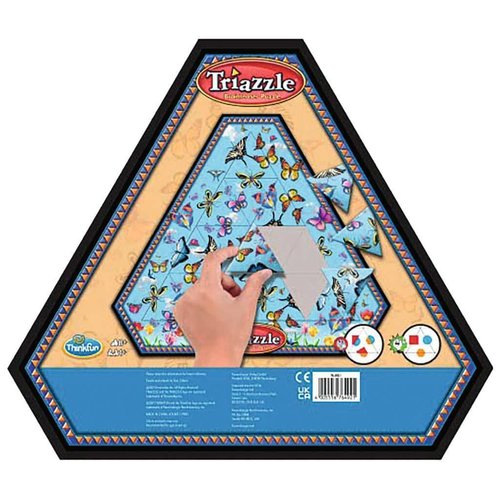 Think Fun Triazzle Picture-Matching Brainteaser - Engaging Brain Puzzle for Kids & Adults | Award-Winning Game | Enhances Memory & Problem-Solving Skills | Butterflies Edition