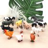 GAICOM Farm Animal Model Playsets 12 PCS Mini Poultry Chicken Duck Geese Action Figure Toys for Boys Girls Kids