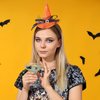Gaduupa Halloween Headband Witch Hat Headband Mini Witch Hat Spider Web Hair Hoop Halloween Hair Accessory for Women (Style A)