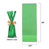 MT Products Metallic Mylar Wine Green Gift Bags for Bottles Sparkle Look - Great for a Wine Pull - (25 Pieces) (Ribbon and Rope Not Included)