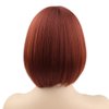 SYXLCYGG Bob Wig Short Red Wigs Synthetic 10" Straight Womens Hair Wig With Bangs Girl Cosplay Party White Women Daily (Free Wig Cap)