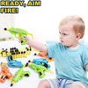 6 Pack Mini Foam Dart-Firing Blasters Micro Toy Guns with 36 Darts - Multi Pack Nerf Compatible Bulk Party Favors Supplies for Kids