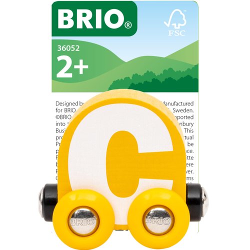 BRIO – Letter Train C | Wooden Train Set Accessory Toy for Kids Age 2 Years Up