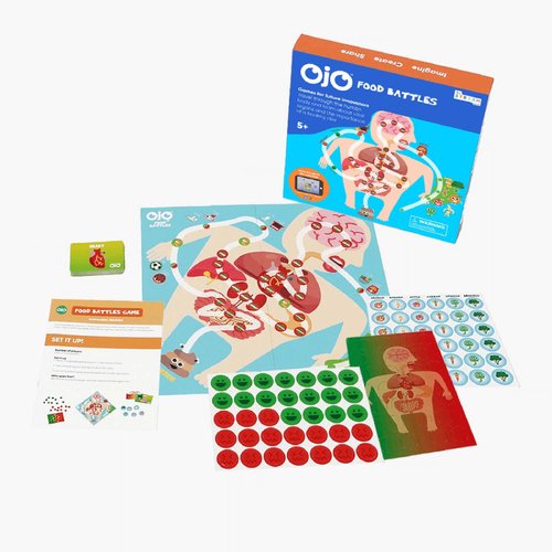 Food Battles Biology Board Game for Kids - Learning and Educational STEM Toys for Kids Ages 5 and up - Smart Preschool Games for Boys & Girls - Perfect Science Gift