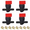 Taiss Fuel Shut Off Valve,4PCS 1/4" Line Gas Fuel Small Engine Shut Off valves Compatible with 494768 698181 Gas Fuel shutoff valves Lawn Tractors.