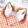 Fox Cat Fur Ears Hair Headwear Wolf Animal Halloween Cosplay Costume Faux Cat Fox Long Fur Ears Anime Costume Headband Brown