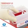 Dynarex Sharps Container, Durable Biohazard Container for Used Medical Hypodermic Needles and Sharp Medical Instruments, Transparent Lid, 1 Quart - 1 Container