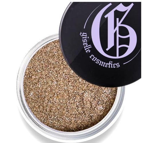 Giselle Cosmetics Glitter Tan Mineral Eyeshadow Loose - Organic, Talc-Free Makeup Palette with Brown, Bronze, Copper & Gold Shimmer - Iridescent Eye Shadow, Highlighter Powder, Glitter Eyeshadow