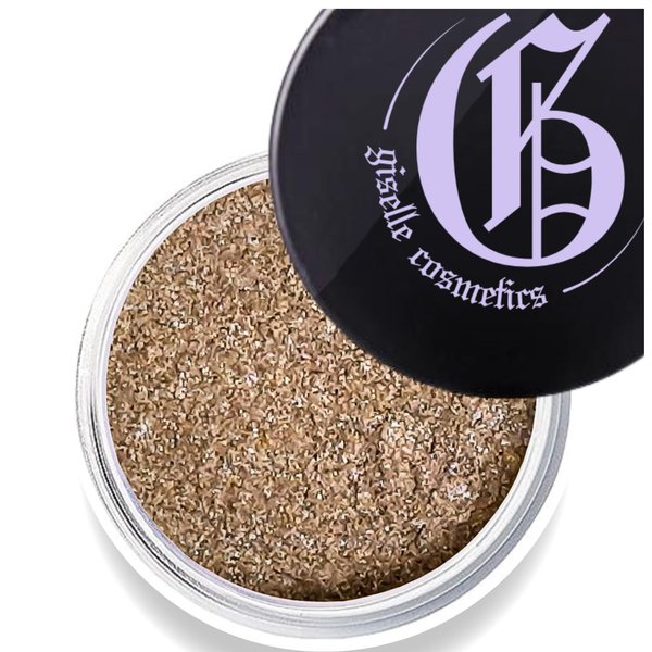 Giselle Cosmetics Glitter Tan Mineral Eyeshadow Loose - Organic, Talc-Free Makeup Palette with Brown, Bronze, Copper & Gold Shimmer - Iridescent Eye Shadow, Highlighter Powder, Glitter Eyeshadow