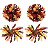 4pc Cute Thanksgiving Turkey Hair Bows Fall Korker Ribbon Hair Clips for Teen Girls Autumn Holiday Festive Cheer Party Dress Outfit Decor Accessories for Toddlers Kids Gift