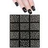 ALLYDREW Snowflakes Nail Stickers Nail Art 3D Nail Decals, 12 Sheets