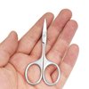 Small Precision Scissors, 3.5 Inch Multi-Purpose Vintage Beauty Grooming Kit for Facial Hair, Eyebrow, Eyelash, Beard,with PU Cover (Silver)