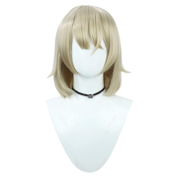 TTYAO REII Falin Touden Cosplay Wig Blonde Short Bob Wig Anime Synthetic Wig with Wig Cap for Halloween Role Play (Blond)