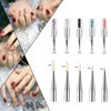 JERCLITY 8pcs Nail Art Brushes Set Ombre Nail Brush Dotting Pen Nail Art Liner Brushes French Tip Brush Lace Nail Brush Gradient Painting Pens Nail Sponges for Ombre Brush Nail Art Tools Set