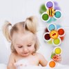 3PCS Suction Cup Spinner Bath Toy for 1 2 Year Old Baby Toys Spinning Top Baby Toys Sensory Toys for Toddlers 1-3 (Classic)