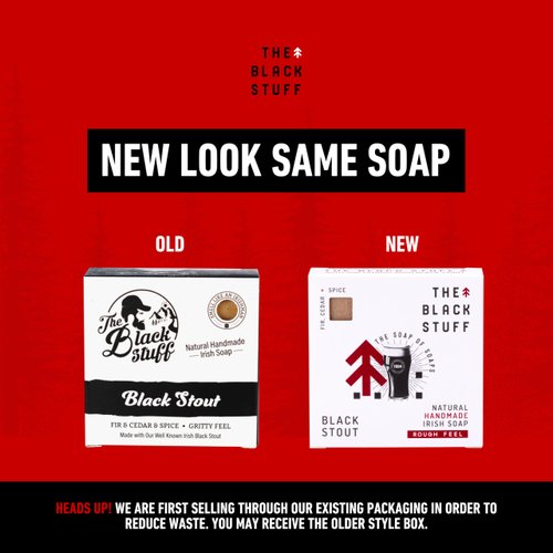 The Black Stuff All Natural Bar Soap for Men Handmade Cold Process Soaps with Organic Ingredients and Essential Oils - Mens Soap for Daily Use, Black Stout Body Soap