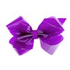 Wee Ones Girls' WeeSplash Vibrant Colored Vinyl Swim Hair Bow on a WeeStay Hair Clip, Medium, Purple