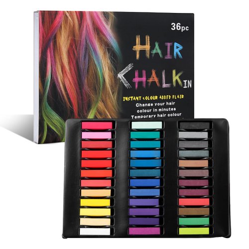 Temporary Hair Chalk Comb Hair Color Dye for Girls Kids, Washable Hair Chalk for Girls Age 4 5 6 ...