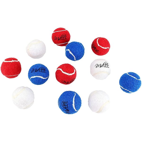 Midlee Red White & Blue Mini Dog Tennis Balls- Set of 12-4th of July