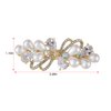Alilang Baroque Style Pearl Golden Tone Hairpin Bow Tie Crystal Rhinestone Hair Barrette Clip
