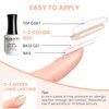 RARJSM Apricot Nude Gel Nail Polish,Neutral Sheer Cream Nude LED UV Curing Requires Soak Off Clear Pink Jelly French Manicure Nail Polish 1pcs Single Bottle 15ml for Home Salon DIY