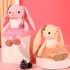 Ruzucoda Ballerina Dolls Plush Bunny Rabbit Soft Toys Ballet Dance Recital Gifts for Girls 15.5 Inches