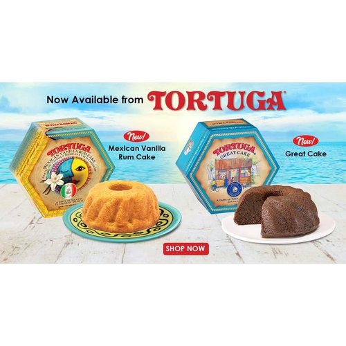 TORTUGA Caribbean Mexican Vanilla Rum Cake - 4 oz Caribbean Rum Cake - The Perfect Premium Gourmet Gift for Stocking Stuffers, Gift Baskets, and Christmas Gifts - Great Snack Cakes for Delivery