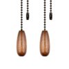 Dotlite Ceiling Fan Pull Chain Extender, 2pcs Wooden Decorative Pendant Extension Chains, 12 Inches Lighting & Fan Beaded Ball Fan Cord Extender Ornament with Connector