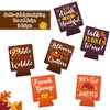 12PCS Friendsgiving Party Decorations Can Cooler Thanksgiving Fall Party Favor Potluck Dinner Friends Gathering Neoprene Can Sleeve for Soda Beverage Thankful Feast Party Supplies