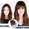 BARSDAR Real Human Hair Clip in Bangs - Thick Human Hair Bangs Clip in for Women - Brown Hair Bangs Extensions Clip in Real Human Hair Bangs Clip on Fringe Hairpieces Daily - Golden Chestnut Brown