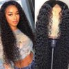 14 Inch Water Wig Human Hair Deep Curly Short Bob Wig Transparent Lace Frontal Wigs Wigs for Black Women Black 150% Density (11)