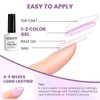 RARJSM Nude Gel Nail Polish Purple Glitter 6pcs Set 7.5ml Jelly Shimmery Sheer Violet Nail Gel Polish Iridescent Sparkly Light Purple Pink Translucent Natural Skin Tone Color Soak off UV LED Cured