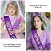 CIEHER Purple Birthday Decorations, Birthday Girl Purple Birthday Sash, Birthday Girl Headband, Birthday Girl Crown Tiara, Birthday Crown for Girls, Purple Crown, Purple Happy Birthday Cake Topper, 10 13 16 18 21 Purple Birthday