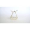 Generic Pearly white iridescent acrylic triangle hair claw clip