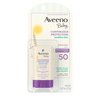 Aveeno Baby Continuous Protection Mineral Sunscreen Stick for Sensitive Skin with Broad Spectrum SPF 50 Protection for Face & Body, Naturally Sourced 100% Zinc Oxide, Travel Size, 0.47 oz