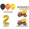 Construction 2nd Birthday Party Supplies Dump Truck Party Decorations Kits Set for Kids Two Years Old Birthday with Cake Toppers Balloons Banners Signs