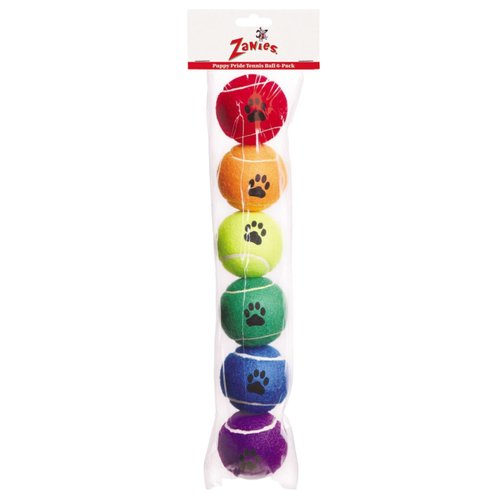 Zanies Puppy Pride Tennis Balls 6pk